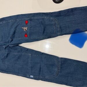 Trendy Jean Hip hop baggy black wide blue pant  size 32